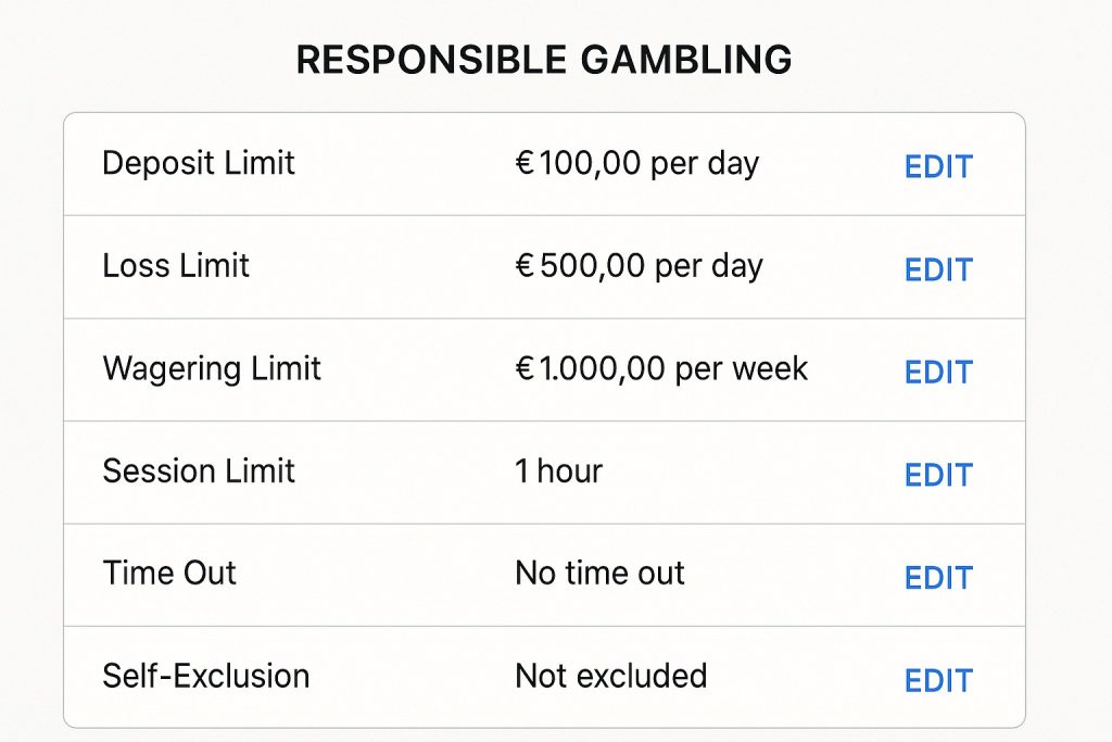 responsible gambling limits
