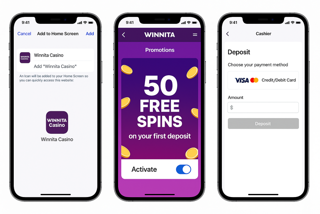 Winnita Casino Mobile lobby