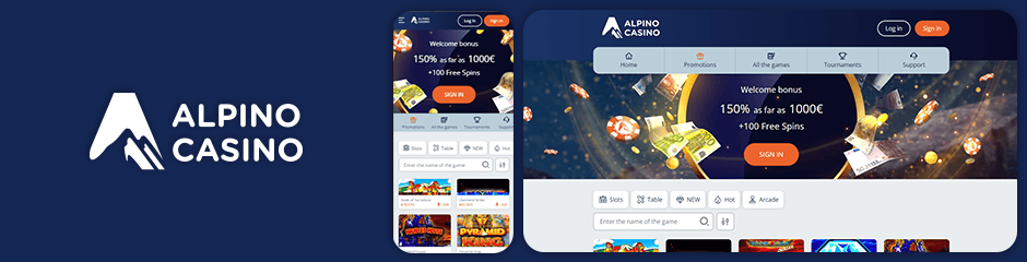 Alpino Casino Welcome Bonus