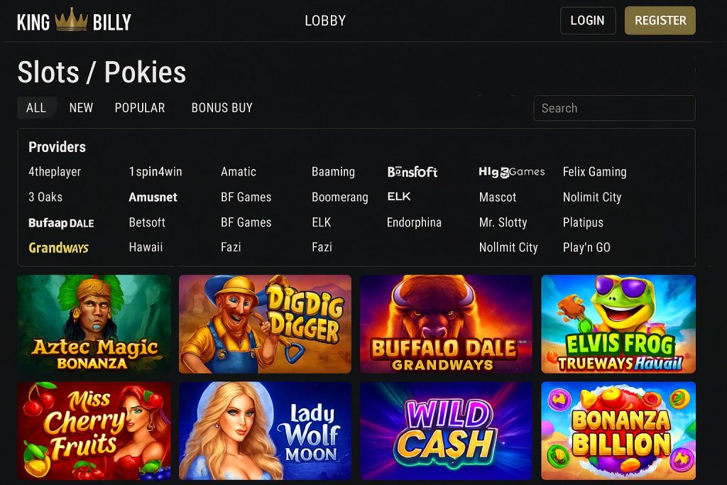 king billy casino slots